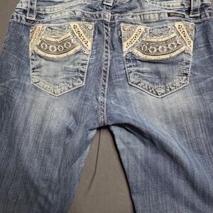 Miss Me Blue Jeans with Embroidered Pockets